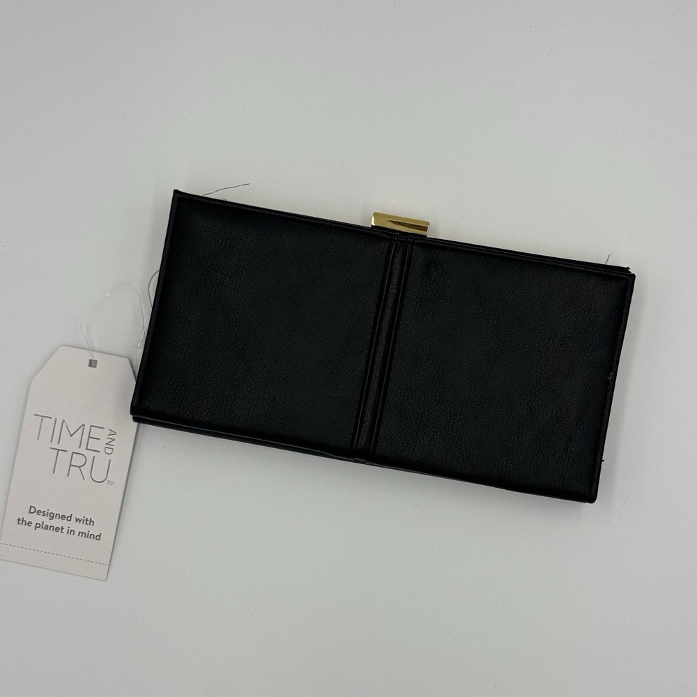 Time & Tru Kindly Black Women's Wallet - NWT